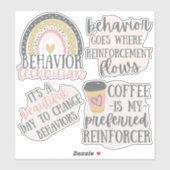 ABA Sticker, Verhaltensanalyst Geschenk, Verhalten Aufkleber (Blatt)