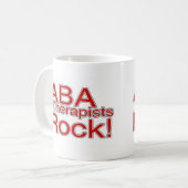 ABA-Therapeut-Felsen (rot) Kaffeetasse (Vorderseite Links)