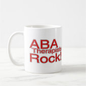 ABA-Therapeut-Felsen (rot) Kaffeetasse (Links)