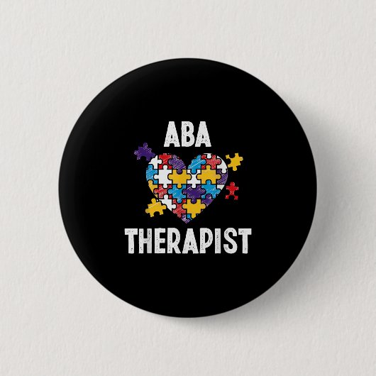 Aba Therapist Training Verhalten Analyst Autismus Button (Vorderseite)
