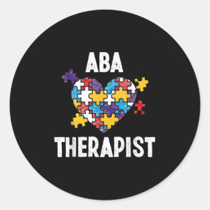 Aba Therapist Training Verhalten Analyst Autismus  Runder Aufkleber