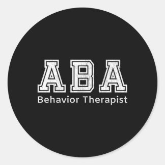Aba Therapist Verhaltenstherapie Autismus Lehrer Runder Aufkleber