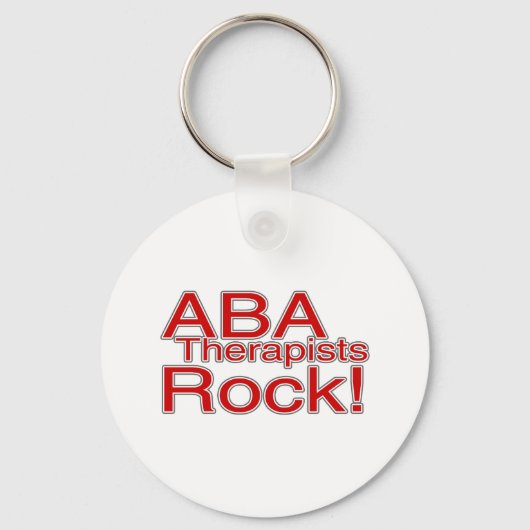 ABA Therapists Rock (Rot) Schlüsselanhänger (Vorderseite)