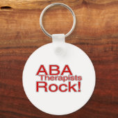 ABA Therapists Rock (Rot) Schlüsselanhänger (Vorderseite)