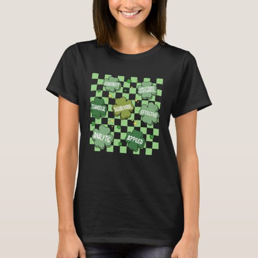ABA Verhaltensanalyst St Patrick s Day Technician T-Shirt (Vorderseite)
