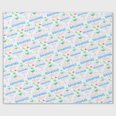 Abaco, Bahamas farbiger Text und Bildmuster Geschenkpapier (Flach)