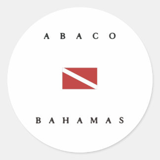 Abaco Bahamas Scuba Dive Flag Runder Aufkleber