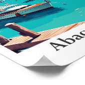 Abaco Bahamas Vintage Travel Portrait Poster (Ecke)