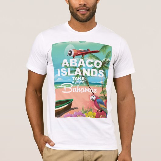 Abaco-Inseln-Urlaubsplakat T-Shirt (Vorderseite)