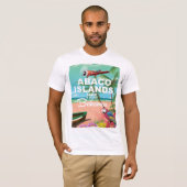 Abaco-Inseln-Urlaubsplakat T-Shirt (Vorne ganz)