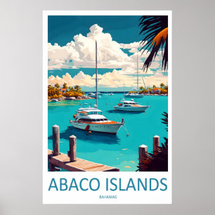 Abaco-Inseln Vintage-Reiseposter Ski National Poster