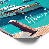 Abaco Island Bahama Vintage Reise Illustration Poster (Ecke)