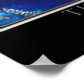 Abaco Islands Bahamas from Space Satellite Map Poster (Ecke)