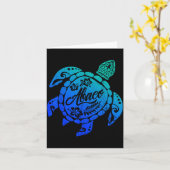 Abaco Tribal Sea Turtle Bahamas Beach Vacation Karte (Gelbe Blume)