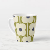 Abacus Blume Lined Eyelet Olive and Blue Milchtasse (Linke Ecke)