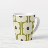 Abacus Blume Lined Eyelet Olive and Blue Milchtasse (Rechte Ecke)