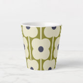Abacus Blume Lined Eyelet Olive and Blue Milchtasse (Vorderseite)