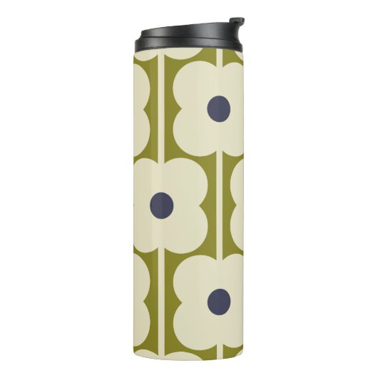 Abacus Blume Lined Eyelet Olive and Blue Thermosbecher (Nach links gedreht)