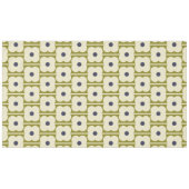 Abacus Blume Lined Eyelet Olive and Blue Tischdecke (Vorderseite (Horizontal))