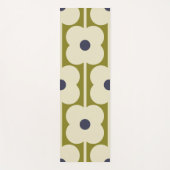 Abacus Blume Lined Eyelet Olive and Blue Yogamatte (Vorderseite)