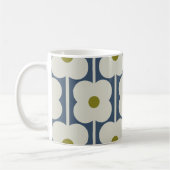Abacus Blume Lined Eyelet Weiß und Blau Kaffeetasse (Links)