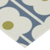 Abacus Blume Lined Eyelet Weiß und Blau Tischdecke (Schrägansicht)