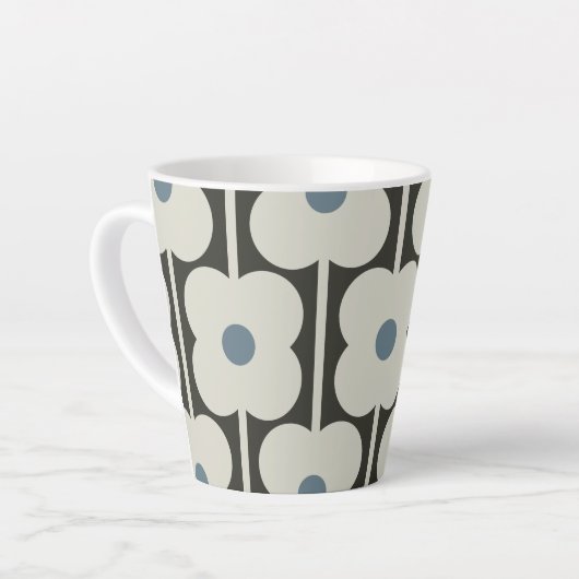 Abacus Blume Powder Blue - zeitgenössischer Charme Milchtasse (Linke Ecke)