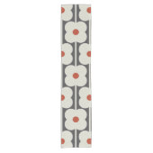 Abacus Blume Tomato Red Grid Muster Kurzer Tischläufer (Vorderseite)