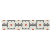 Abacus Blume Tomato Red Grid Muster Kurzer Tischläufer (Horizontal)