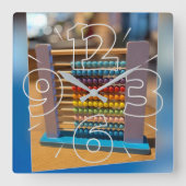 Abacus erster Computer Quadratische Wanduhr (Vorderseite)