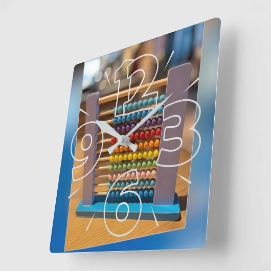 Abacus erster Computer Quadratische Wanduhr (Winkel)