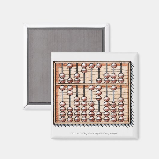 Abacus-Illustration Magnet (Vorderseite/Rückseite)