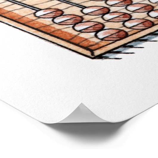 Abacus-Illustration Poster (Ecke)