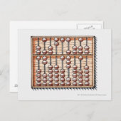 Abacus-Illustration Postkarte (Vorne/Hinten)