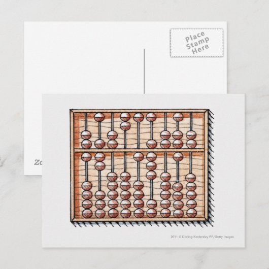 Abacus-Illustration Postkarte (Vorne/Hinten)