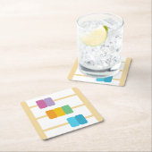 Abacus Rechteckiger Pappuntersetzer (Vor Ort)