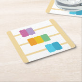 Abacus Rechteckiger Pappuntersetzer (angewinkelt)