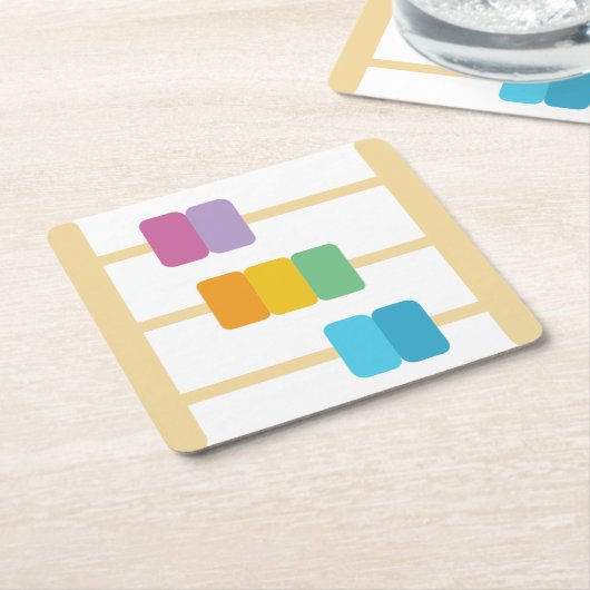 Abacus Rechteckiger Pappuntersetzer (angewinkelt)