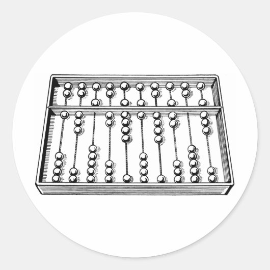 Abacus Runder Aufkleber (Vorderseite)