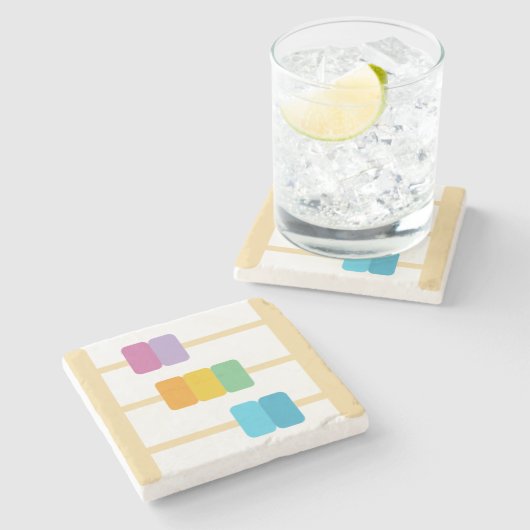 Abacus Steinuntersetzer (Seitenansicht)