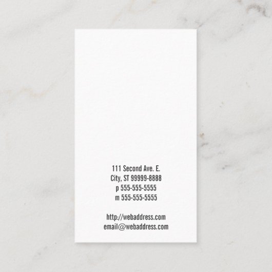 Abacus Visitenkarte (Rückseite)