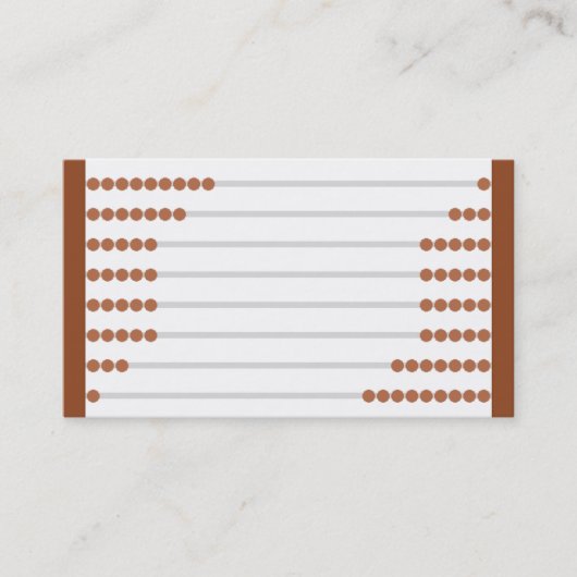 Abakus-Entwurfs-Visitenkarte Visitenkarte (Vorderseite)