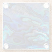 Abalaone Paua Muschel-Muster Glasuntersetzer (Rückseite)