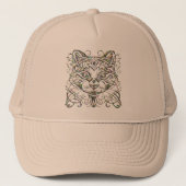 Abalone Cat Hat Truckerkappe (Vorderseite)
