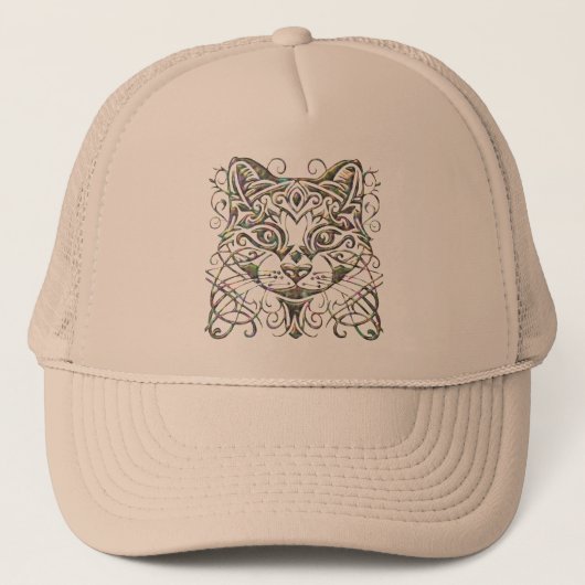 Abalone Cat Hat Truckerkappe (Vorderseite)