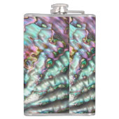 Abalone entworfen Vinyl Wrapped Flask Flachmann (Rückseite)