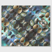 Abalone Muschel 3D Scatter Paua Hintergrund Geschenkpapier (Flach)