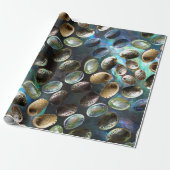 Abalone Muschel 3D Scatter Paua Hintergrund Geschenkpapier (Ungerollt)