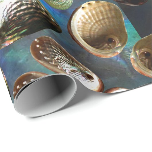 Abalone Muschel 3D Scatter Paua Hintergrund Geschenkpapier (Rolleneckpunkt)