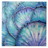 Abalone Muschel Abstraktes Muster Fliese (Vorderseite)